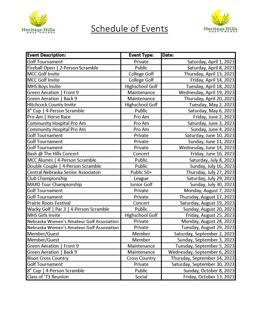 schedule-of-events-heritage-hills-golf-course